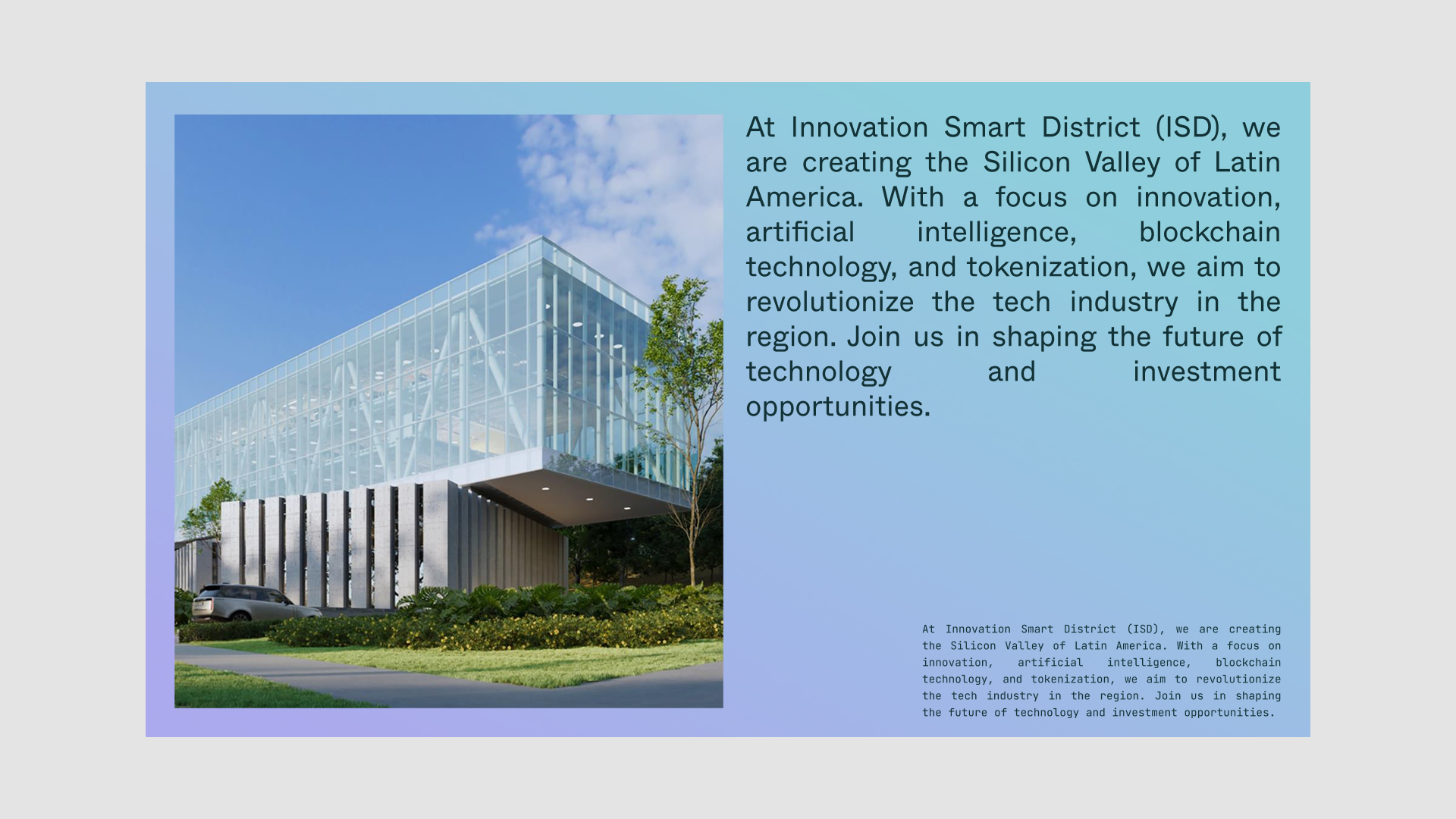 Global Brand Refresh — Innovation Smart District
