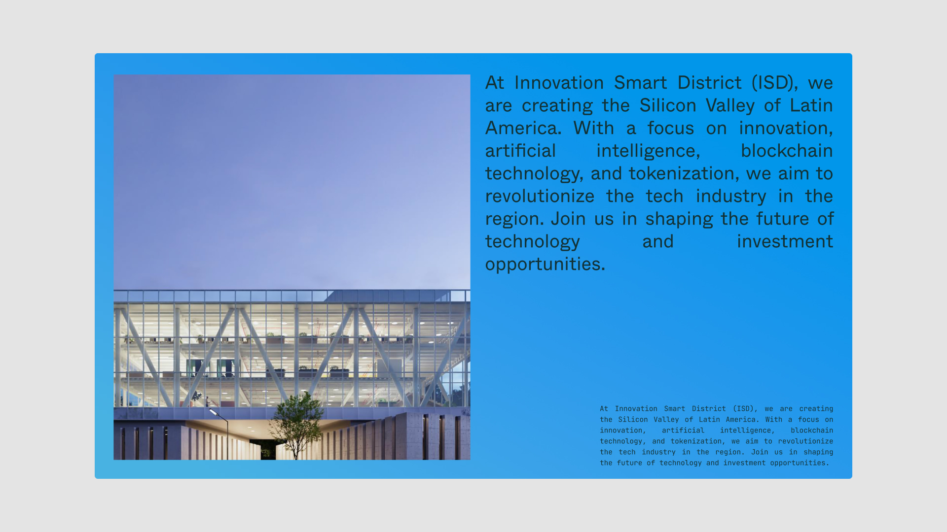 Global Brand Refresh — Innovation Smart District